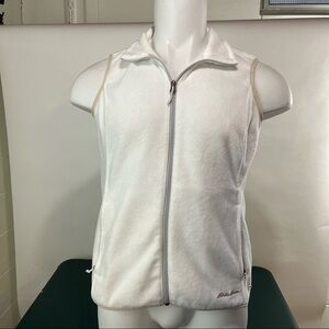 Eddie Bauer Vest Womens Large White First Ascent Full Zip (470)